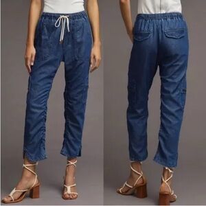 Anthropology The Cottage Pilcro Indigo Denim Joggers